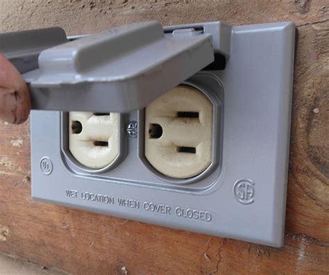 how to remove an outside electrical box cover|outdoor electrical outlet cover replacement.